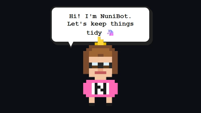 NuniBot, the pixel-art production assistant